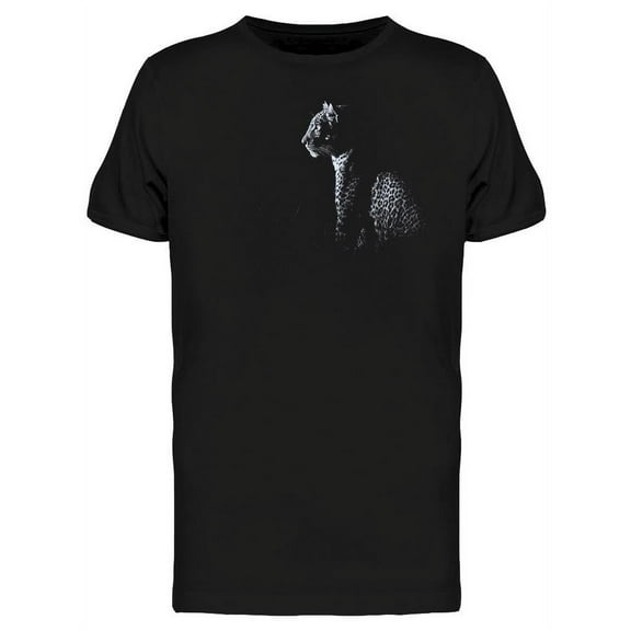 Leopard Sitted In Darkness T-Shirt Men -Image by Shutterstock, Male x-Large