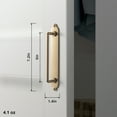 thumbnail image 2 of Goo-Ki 2 Pack Champagne Bronze Cabinet Pulls with Backplate, 5"(128mm) Hole Center Zinc Alloy Cabinet Dresser Handles for Bar Cupboard Closet Wardrobe (G013), 2 of 6