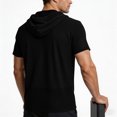 thumbnail image 3 of Maean Mens Sun Protection Hoodie Shirts Short Sleeve Lightweight Quick Dry Hiking Running Athletic Shirt, 3 of 7