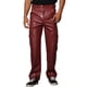 thumbnail image 1 of INSPIRE CHIC Pantalones de Cuero Sintético para Hombre, Ajuste Slim, Hip Hop Punk, Talla 30 Burdeos, 1 of 6