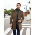 thumbnail image 5 of COOFANDY Men's Wool Blend Peacoat - Winter Trench Style, Notched Lapel & Single Breasted, with Pockets, 5 of 8