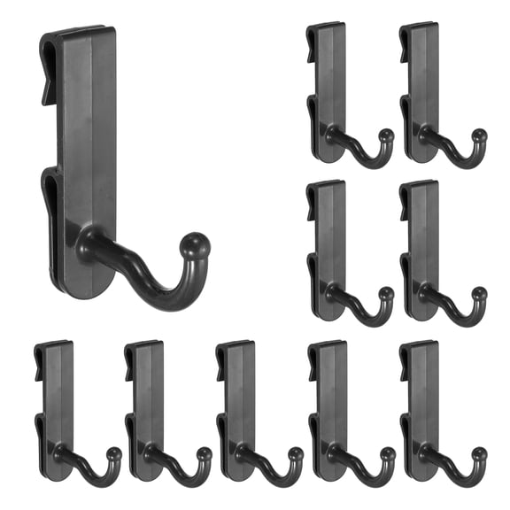 Uxcell 10 Pack Grid Wall Hooks, 2.8 Inch Grid Wall Panel Plastic Utility Hook, Shelf Hook for Garage Store Warehouse Shop Home Hanging, Black
