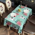 thumbnail image 4 of Bull Terrier Dog and Flower Florals Rectangle Tablecloth 60"x120",Waterproof Polyester Rectangle Table Cloth, Wipeable Spillproof Polyester Tablecloth for Dining, Camping, Indoor and Outdoor, 4 of 6