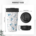 thumbnail image 3 of Uemuo Scarf Bear Print Carry Insulated Coffee Mug, Travel Mug with Hidden Handle, Insulated Coffee Flask, Leak-proof Travel Mug Insulated Mug for Office, 3 of 8