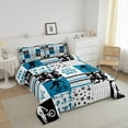 thumbnail image 2 of Dirt Bike Theme Comforter Set Extreme Sports Bedding Twin Size, Motocross Bmx Bedding Comforter Sets Extreme Speed Vehicles Quilt 2Pcs, Bicycle Cars Game Room Decor, 2 of 5
