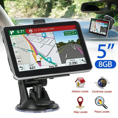 GPS Navigation TSV (5 inch/8GB) Vehicle GPS Navigation with System Lifetime Maps/Traffic, Navigation System Post Code, POI Search Speed Camera