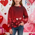 thumbnail image 3 of Avrntaa Valentine Long Sleeve Sweatshirt - Girls Heart Print Pullover, Cute Spring Casual Loose Crewneck Top for 1-15Y, 3 of 8