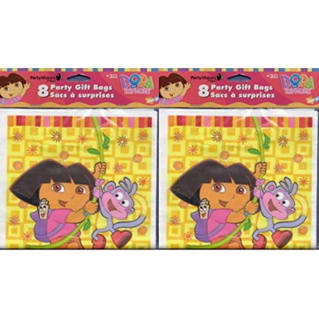And Boots Party Gift Bag Loot 2 Sets Of 8 16 Treat Bags Nick Jr Nickelodeon Birthday Dora The Explorer By Usa