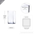 thumbnail image 4 of WGV Tall Square Vase Glass Block Bulk, Length 5", Height 10", Clear Large Floral Plant Container, Fish Tank, Planter Terrarium for Wedding Party Event, Home Office Decor, 6 Pieces, 4 of 4