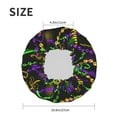 thumbnail image 6 of Kdxio Neon Mardi Gras Print Shower Cap for Women,Elastic and Reusable,Double Waterproof Layers Bathing Hat, 6 of 9