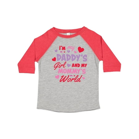 

Inktastic Valentine s Day I m My Daddy s Girl and My Mommy s World Gift Toddler Toddler Girl T-Shirt