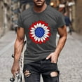 thumbnail image 2 of UVEASISHA USA Independence Day T-shirts for Men Short Sleeve American Flag Sunflower Graphic Tee 4th of July Patriotic T Shirts Dark Gray XXXXXL, 2 of 6