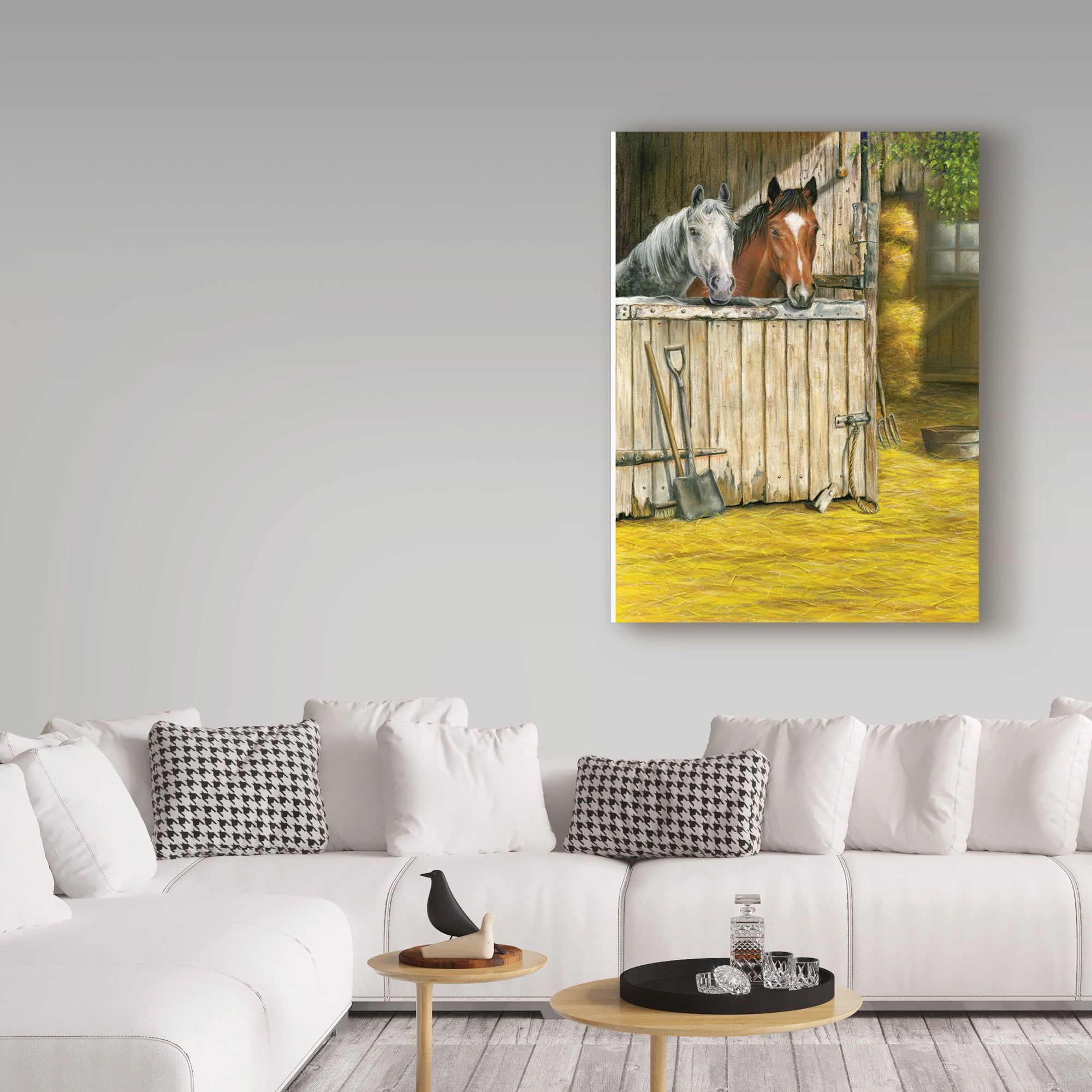 Trademark Fine Art 'Friends Horses' Canvas Art by Janet Pidoux