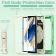 thumbnail image 4 of for Samsung Galaxy Tab A8 10.5 2022 SM-X200/SM-X205/X207 Kids Case Heavy Duty Rugged Shockproof Silicone Protective Cover w/Stand + Pencil Holder + Hand Strap + PET Screen Protector - Green, 4 of 7