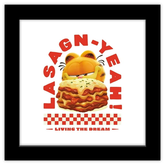 Gallery Pops The Garfield Movie - Lasagn-yeah! Wall Art, Black Framed Version, 12" x 12"