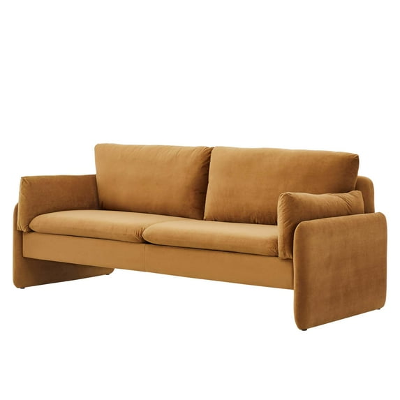 Sofa, Velvet, Brown, Modern Contemporary Urban Design, Living Lounge Room Hotel Lobby Hospitality