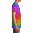 thumbnail image 6 of Wukai Colorful Glitter Youth Unisex Short Sleeve T-Shirt for Boys, Girls, Teens, and Kids-Large, 6 of 7