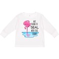 thumbnail image 3 of Inktastic Not Going to Deal with This Today- sleeping flamingo Boys or Girls Long Sleeve Toddler T-Shirt, 3 of 5