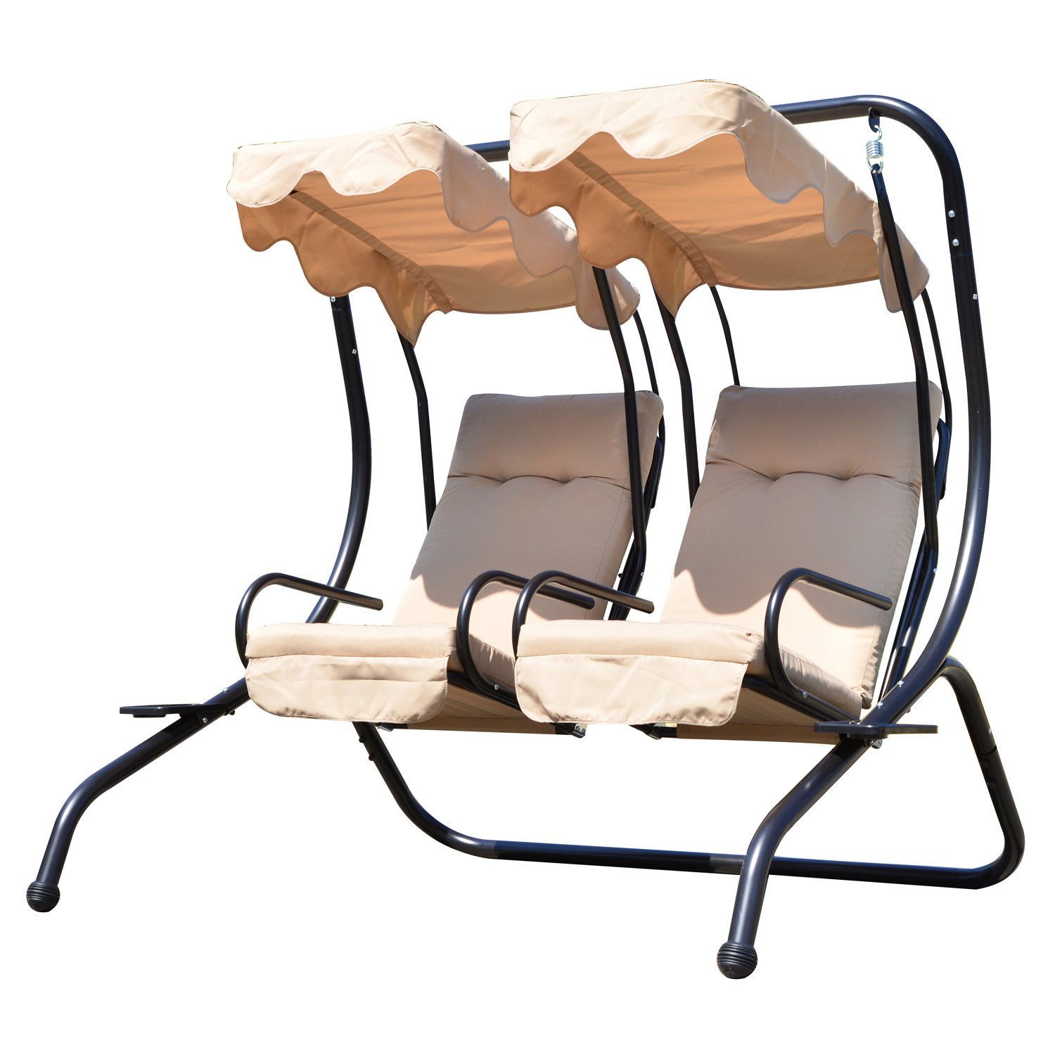 Luxury Metal Swing Chair 2 Separated Seater Hammock Heavy-Duty with