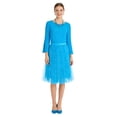 thumbnail image 4 of Women's Tulles Skirts Sparkly Sequins Star Print Layered Cake Irregular Midi Tutus Skirts Casual Elastic High Waist Cocktail Party A Line Mesh Skirt, 4 of 5
