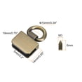 thumbnail image 2 of Uxcell Metal Bag Connector with D Ring, 2 Sets 19x30mm Rectangle Bridge Hanger Buckle with Screws (Bronze), 2 of 5