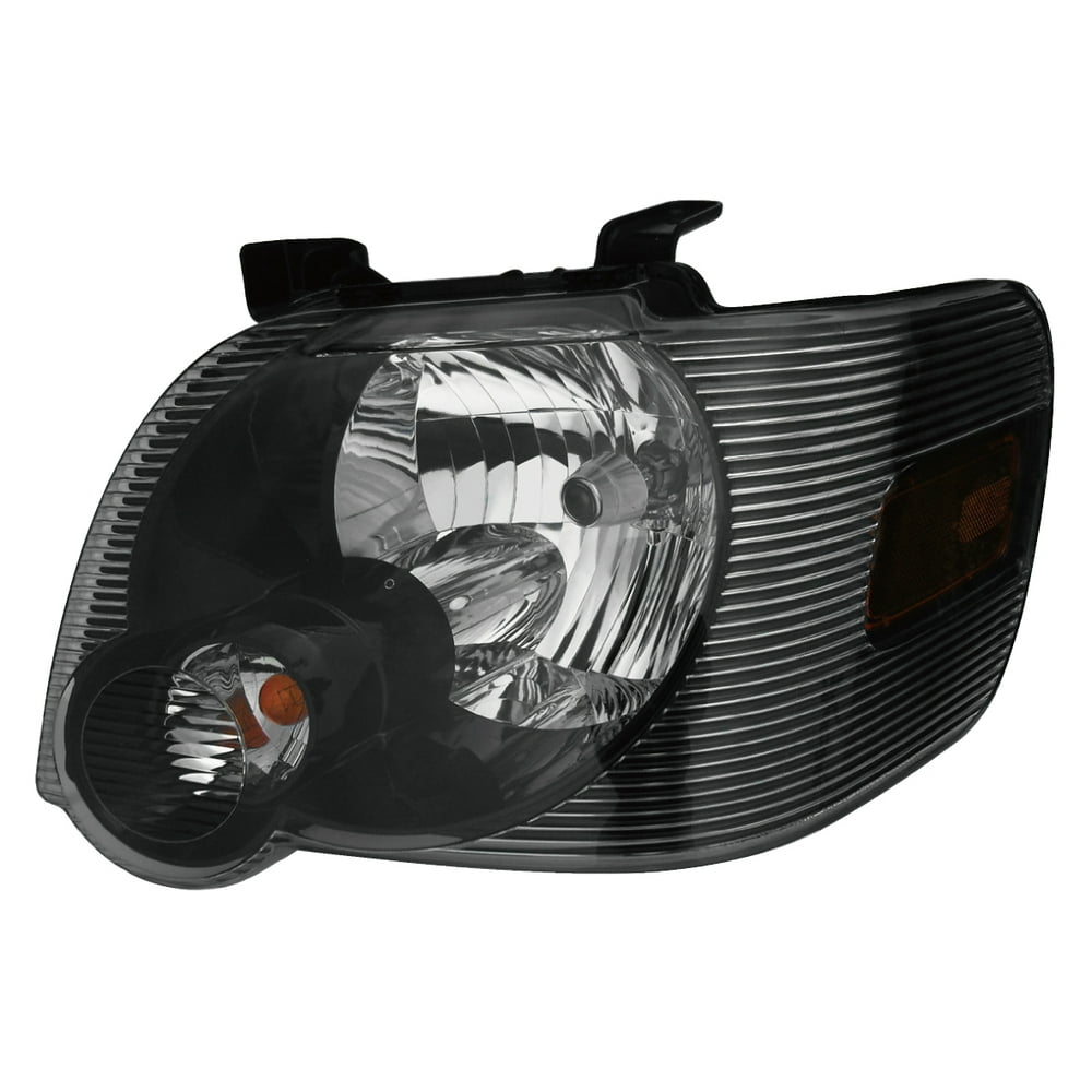Headlight Front Lamp for 07-10 Ford Explorer XLT (Smoke Lens) Driver