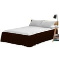 thumbnail image 1 of 100% Egyptian Cotton 1 PCs Ruffled BedSkirt 18 inches (Chocolate,Queen), 1 of 5