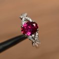 thumbnail image 2 of HeartsAndYou 1.4ct Natural Pink Ruby Butterfly Shape Engagement Ring 14k SOLID White Gold, 2 of 8