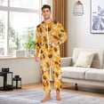 thumbnail image 3 of joogoo Brown Coffee Beans Unisex Adults Onesies Pajamas Jumpsuits L, 3 of 7