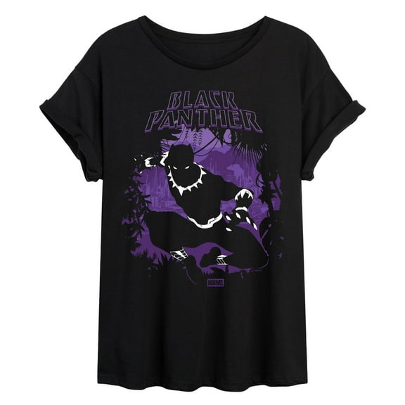Marvel - Black Panther T'Challa Silhouette - Womens Oversized Graphic T-Shirt