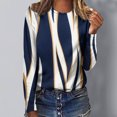 thumbnail image 2 of Pompotops Hauts Amples à Col Rond pour Femmes T-Shirts Imprimés Décontractés Blouse à Manches Longues en Solde, 2 of 5