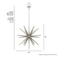 thumbnail image 6 of Hunter - Jupiter Star 18-light Brushed Nickel, Extra Large Pendant Light, Dimmable, Sputnik Shaped, for Bedrooms, Dining, Living Rooms - 19344, 6 of 7
