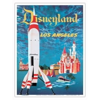 Disneyland Los Angeles - Tomorrowland - Vintage Travel Poster by David Klein c.1955 - Master Art Print (Unframed) 9in x 12in