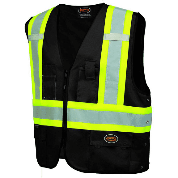 Pioneer Safety Vest  - Color:  Black  - Size: S/M