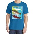thumbnail image 2 of Wild Bobby, Atlantic Chum Sakeye Salmon, Fish, Trio Garment-Dyed Washed Look Short Sleeve Tees, Cobalt, 2XL, 2 of 3