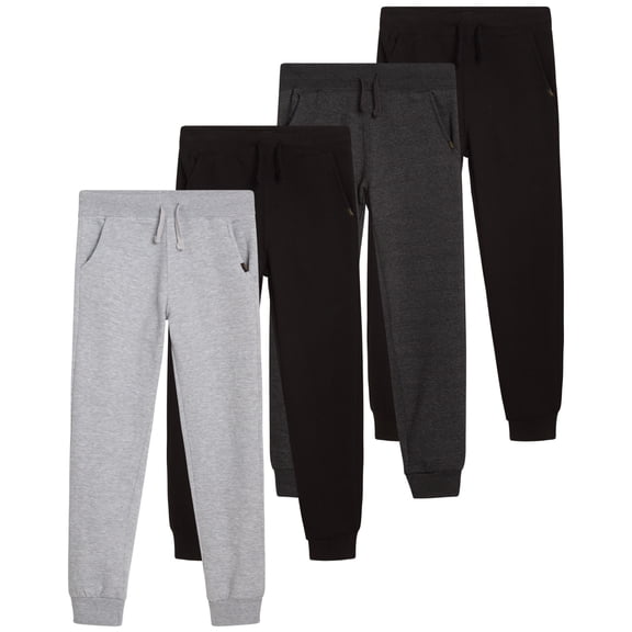 Lee Boys' Sweatpants - 4 Pack Basic Cozy Active Fleece Jogger Pants with Pockets (4-20)