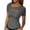 Gray, variant on Women Slim Fitted Shirt Fashion Cutout Front Tops Tee Tshirts Trendy(Coffee,S)