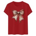 thumbnail image 3 of WEAIXIMIUNG T-Shirt Décontracté à Manches Courtes Imprimé pour Femmes Confortable et Élégant pour la Saint-Valentin, 3 of 3