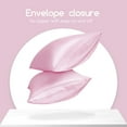 thumbnail image 6 of Auvideal Silk Pink Pillowcase 2 Pack Pillow Covers Standard Size Silk Pillowcase for Hair and Skin Satin Cooling Pillow Covers with Envelope Closure 20x26, 6 of 6