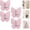 Pink, variant on Heavy Duty No-Drill Stainless Steel Towel Hooks, 2026 New 360° Rotatable Butterfly Adhesive Hooks, Kitchen Rag Self Adhesive Hooks, Sticky Wall Hooks for Kitchen, Bedroom & Bathroom(4Pack)