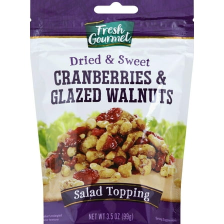 Fresh Gourmet Cranberries Glazed Walnuts (Pack of 16)