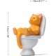 thumbnail image 5 of 5Pcs Mini Toilet Cat Figurines Cat Statue Sitting on Toilet Cartoon Animal Garden Statues Desktop Ornaments Home Decor for Bookshelf Office Home Table Decor, 5 of 5