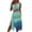 Blue, variant on 3Pcs Bathing Suit Women Fashion Matching Multi-Color Printed Swimsuits Bikini Set Tight Fitting Gathering Swimsuit with Cover Up