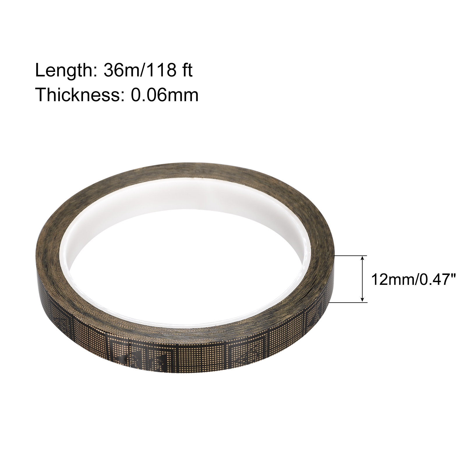 Unique Bargains Conductive Grid Tape for Electronics Parts and Components Brown 0.47"