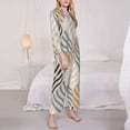 thumbnail image 5 of Wukai Geometric Print Women's Pajama Set - Soft Long Sleeve Sleepwear for Comfort and Style-X-Large, 5 of 9