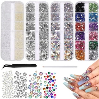 Ykohkofe Rhinestones, Self-adhesive for Gluing, - Gemstones for Nails/Clothing  Jelly Pedicure Packs Nail Sugar Glitter French Tip Stencil Gemstone Makeup  Rhinestones for Face 