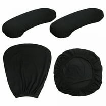 AUQ 4 Pieces Computer Office Chair Covers Set Universal Protective Stretchable Chair Seat Covers Desk Chair Armrest Covers Slipcovers Pads Office Cushion Backrest for Boss Rotating Chairs