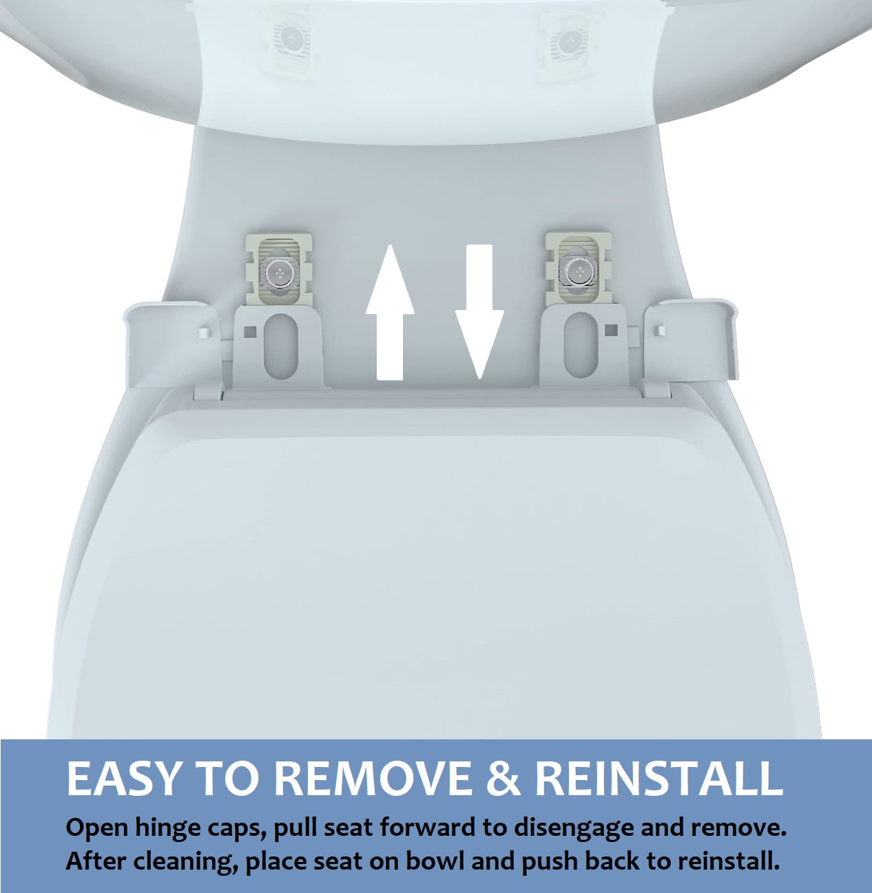 R&T Elongated 400 pound Toilet Seat, Heavy Duty Oval Plastic Toilet Seat Soft Close White B1130