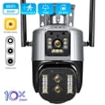thumbnail image 1 of Cámara de seguridad CCTV para exteriores, videocámara de 8MP, 4K, Wifi, tres lentes, pantalla Dual, Zoom híbrido 10X, seguimiento automático IA, PTZ, IP, 1 of 3