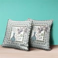 thumbnail image 3 of Love Your Vase Peacock Indoor/Outdoor Pillow in Gray Muted Green 26x26, 3 of 8